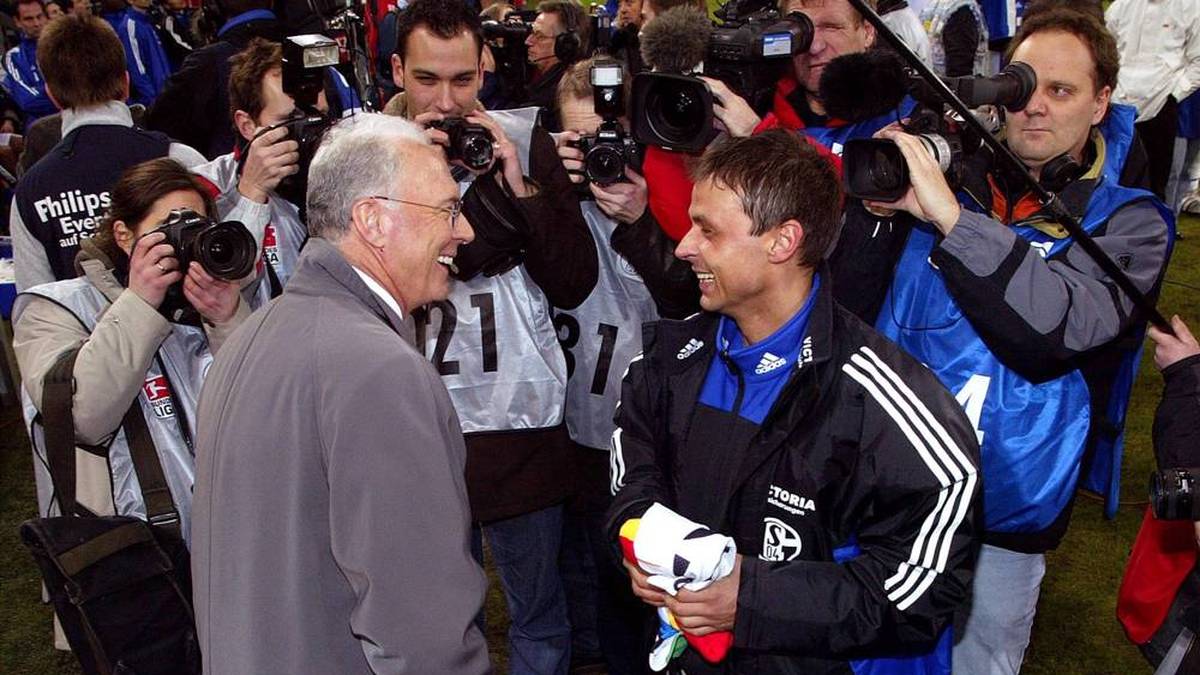 Franz Beckenbauer (l.) und sein ehemaliger Schützling Olaf Thon (r.) 