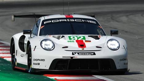 BARCELONA, SPAIN - JULY 24: The #92 Porsche GT Team, Porsche 911 RSR - 19 of Michael Christensen of Denmark and Kevin Estre of France in action during the second session of the FIA WEC Prologue at the Circuit de Catalunya on July 24, 2019 in Barcelona, Spain. (Photo by David Ramos/Getty Images)
