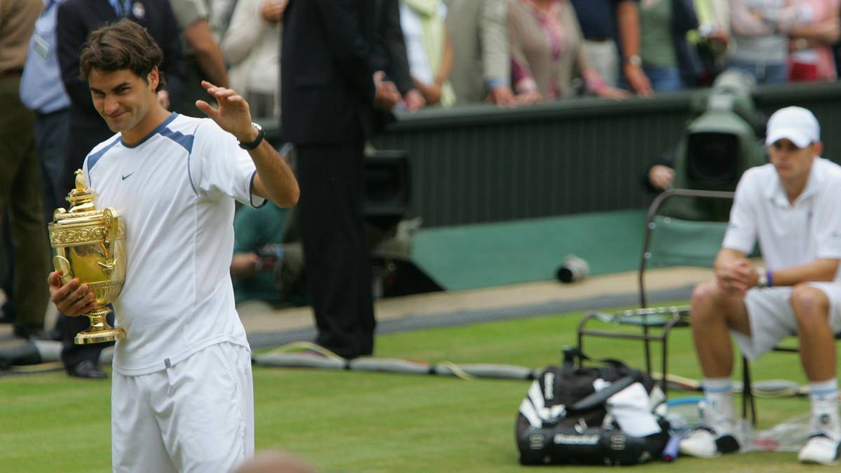 Wimbledon 2005: Hattrick in Wimbledon. Auch Andy Roddick konnte die Dominanz des damaligen Weltranglisten-Ersten nicht brechen, der sich somit zum dritten Mal in Folge die Krone in Wimbledon aufsetzen durfte