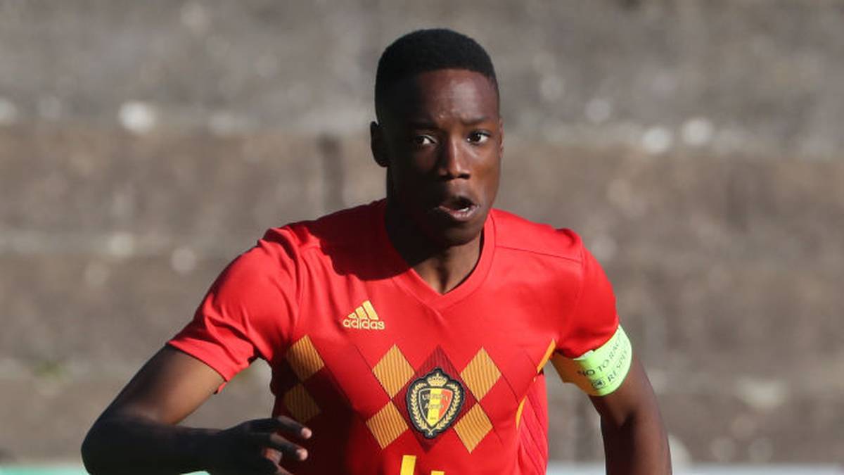 Ardy Mfundu im Trikot der belgischen U16-Nationalmannschaft