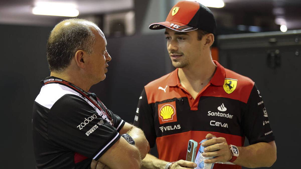 Frederic Vasseur (l.) und Charles Leclerc arbeiten bei Ferrari fortan eng zusammen