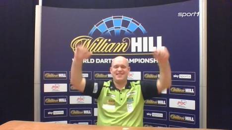 Nach seinem souveränen 4:0-Erfolg gegen Ricky Evans ist Michael van Gerwen hochzufrieden. Für den weiteren WM-Verlauf gibt er sich sehr optimistisch. 