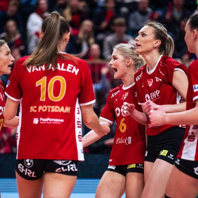 Im Duell der beiden ungeschlagenen Teams in der Volleyball-Bundesliga geht der SC Potsdam als Sieger hervor. Im Heimspiel gegen Allianz MTV Stuttgart feiert das Team einen überraschend glatten Erfolg.