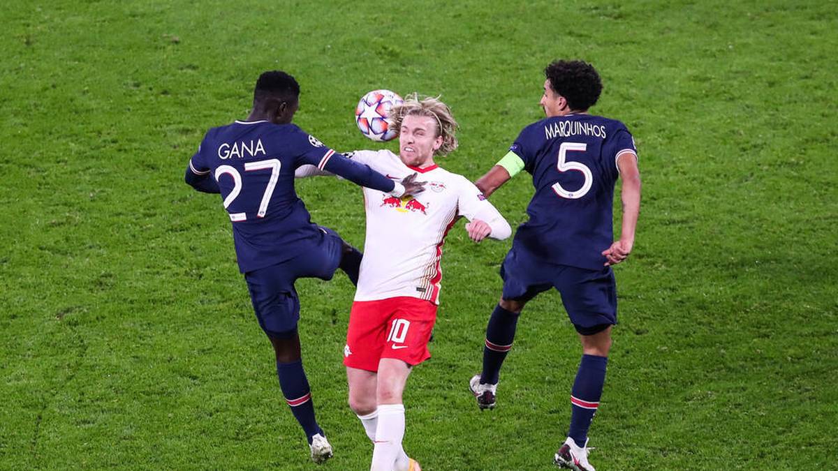 Emil Forsberg wird gegen PSG in die Mangel genommen