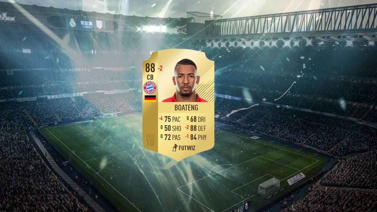 Von 90 auf 88: Jerome Boateng verliert bei FIFA 18 an Wertigkeit.