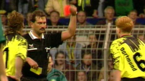 Die Bundesligapartie zwischen Borussia Dortmund und Dynamo Dresden vor 18 Jahren ging in die Geschichte ein: Fünf Platzverweise in einem Spiel bedeuten bis heute Rekord. 