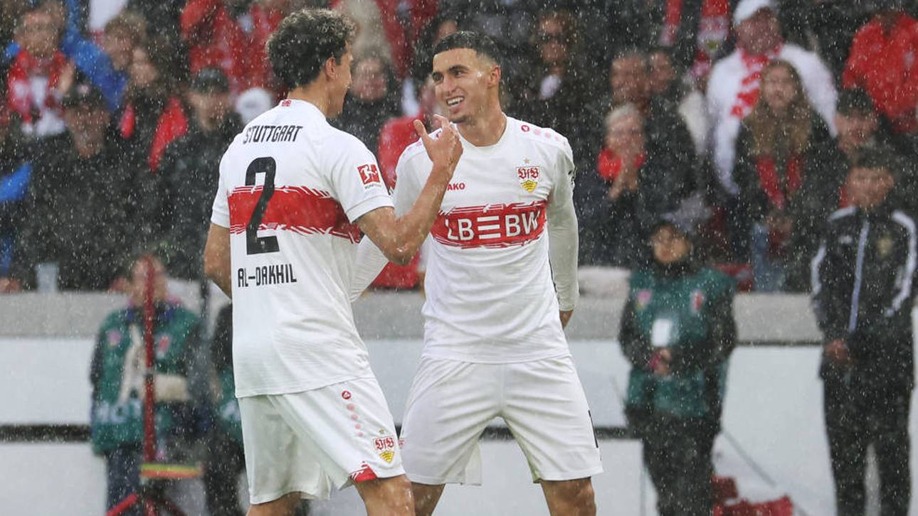 Bilal El Khannoouss (r.) schoss das Tor des Tages für den VfB