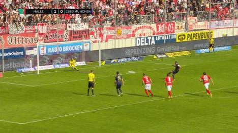 Trotz einer Roten Karte erkämpft der HFC gegen 1860 München ein Unentschieden. Sascha Mölders verschießt einen Elfmeter.