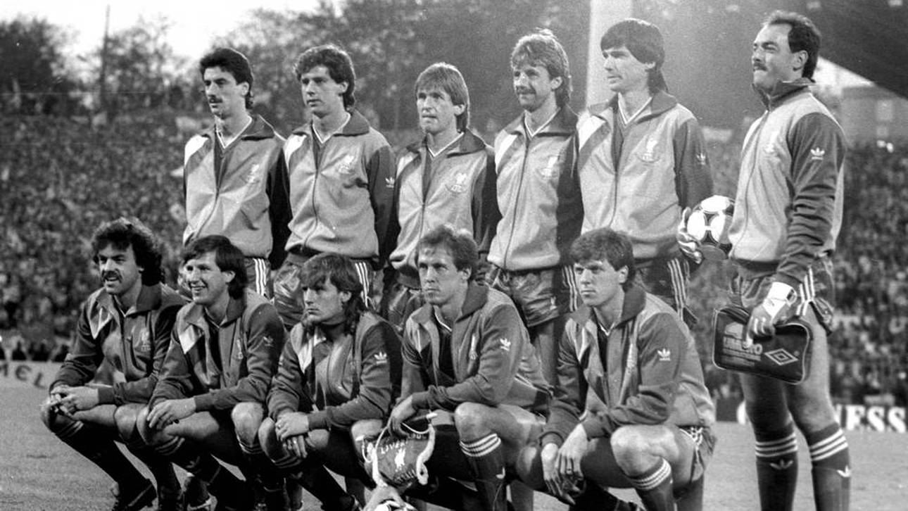 Die Mannschaft vom FC Liverpool im Europapokalfinale von 1985