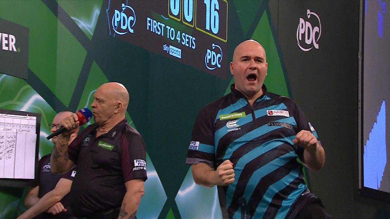Darts-WM 2024: Rob Cross gewinnt gegen Jonny Clayton mit 4:0