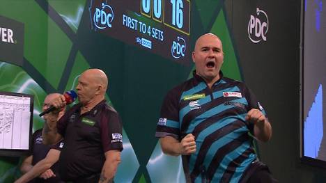 Rob Cross gewinnt im Achtelfinale gegen Jonny Clayton mit 4:0 und setzt damit ein dickes Ausrufezeichen an die Konkurrenz.