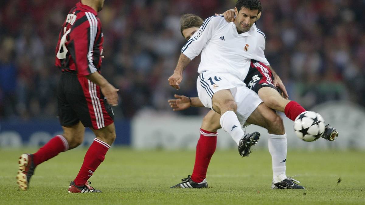 PLATZ 6 - LUÍS FIGO: Der Portugiese war Anfang der 2000er mitverantwortlich dafür, dass Real Madrid den Spitznamen "weißes Ballett" bekam. Figo wurde Weltfußballer, Champions-League-Sieger 2002 im Finale gegen Bayer Leverkusen, machte über 100 CL-Spiele für Real und Barcelona
