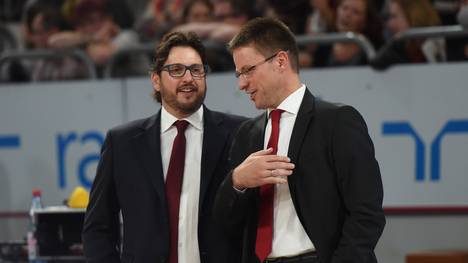 Rolf Beyer (r.) ist Geschäftsführer der Brose Baskets Bamberg