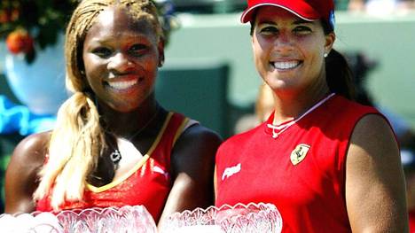 Serena Williams und Jennifer Capriati in Key Biscayne im Jahr 2002