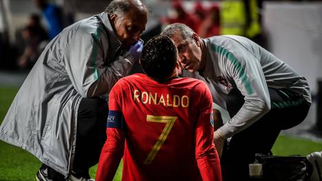 Cristiano Ronaldo musste gegen Serbien verletzt ausgewechselt werden
