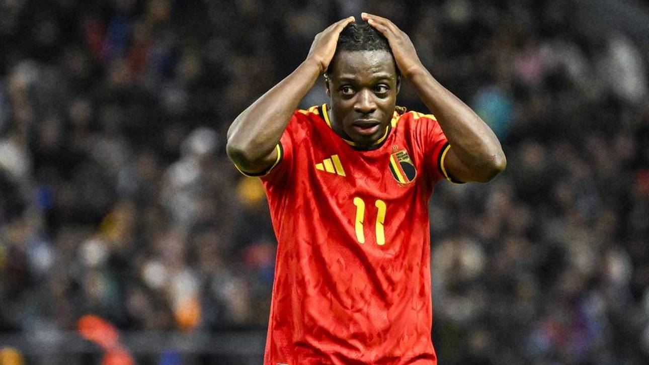 Jérémy Doku kam mit Belgien in Kasachstan nicht über ein 1:1 hinaus