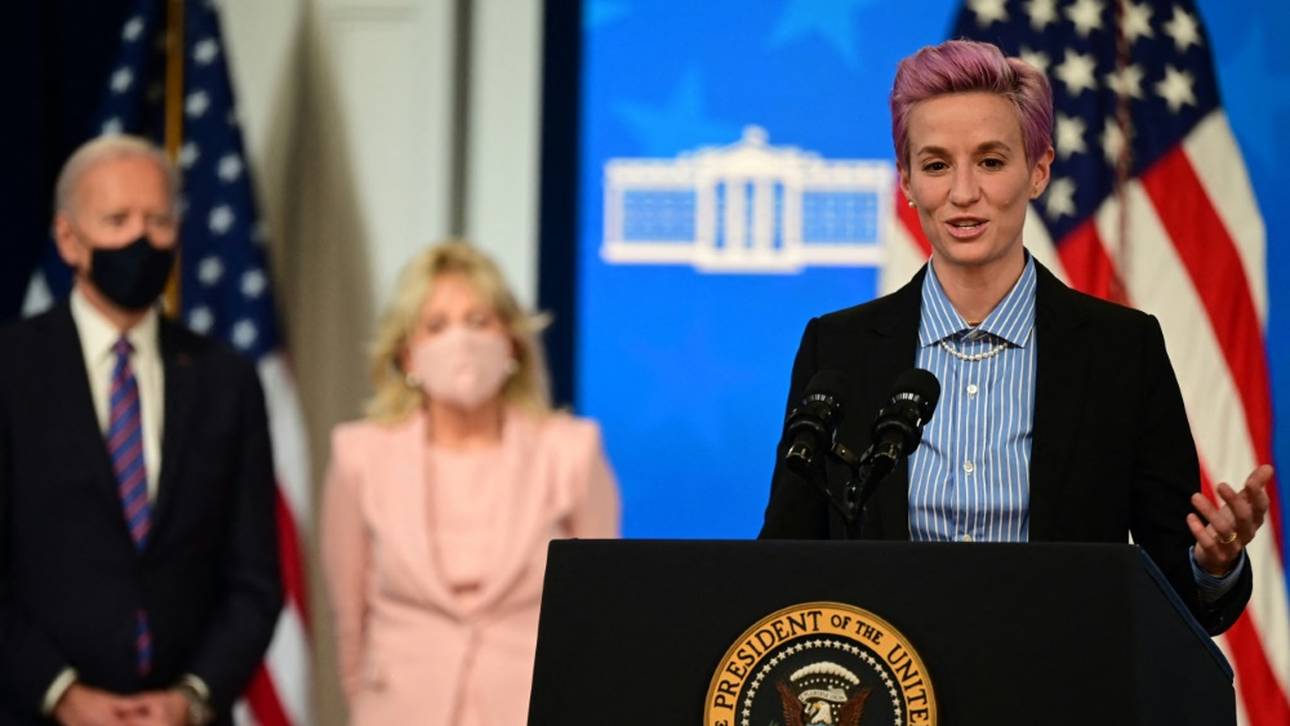 Rapinoe besucht Präsident Biden