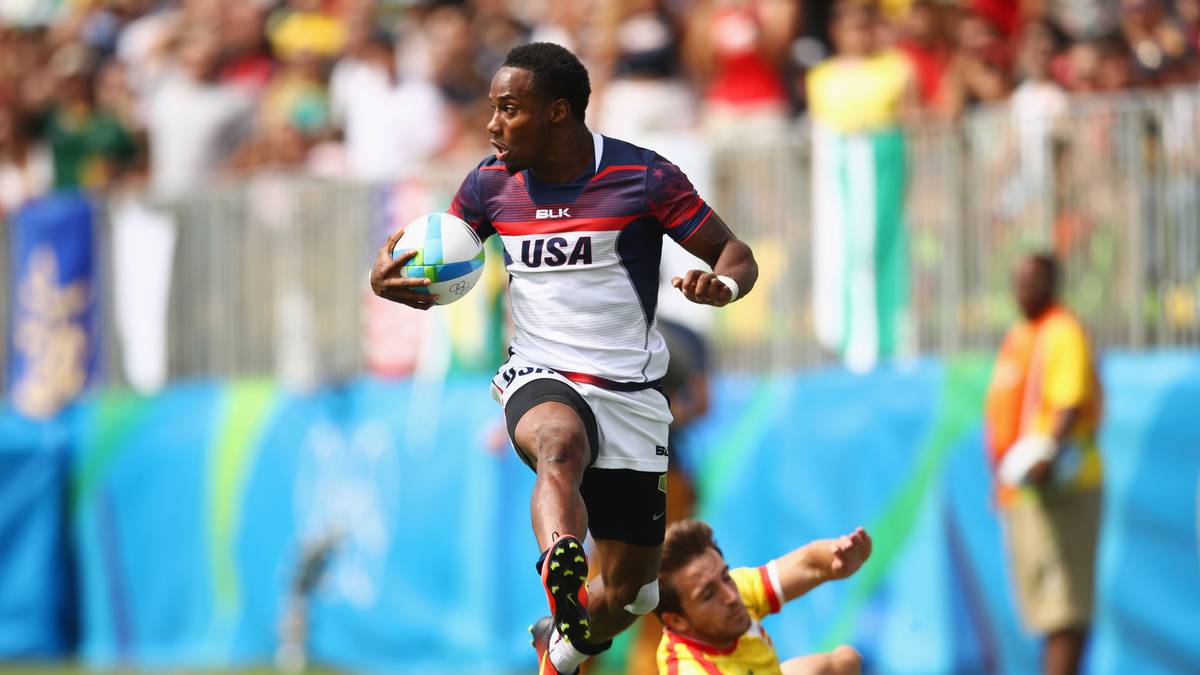 Beim olympischen Turnier machte auch ein Spieler der USA auf sich aufmerksam. Carlin Isles gilt als schnellster Mann im Rugby. 2016 soll er die 100 Meter in unglaublichen 10,15 Sekunden gelaufen sein - die armen Gegner