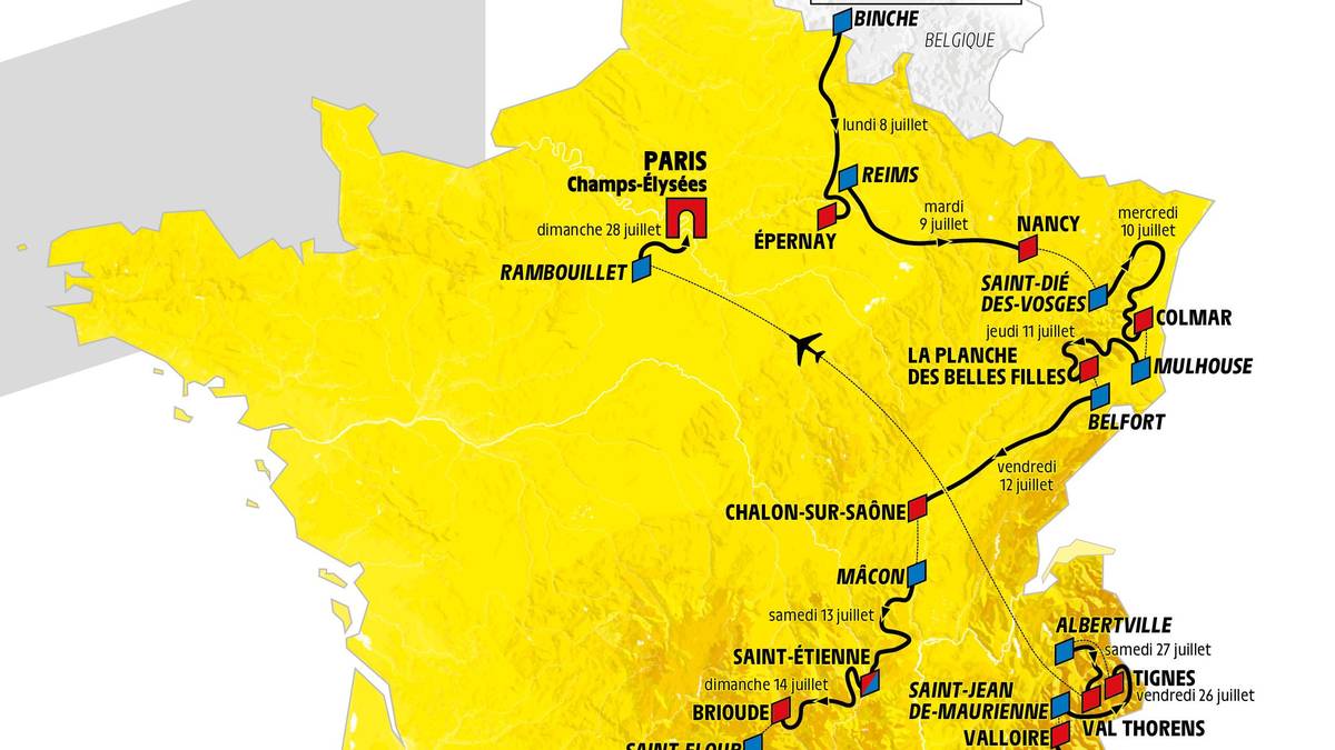 Bei der 106. Austragung der legendären Tour de France (ab 6. Juli täglich im LIVETICKER) stehen für die Fahrer vom Start in Brüssel bis zur Ankunft in Paris 21 Etappen auf dem Programm. SPORT1 stellt die Teilstücke und ihre Profile vor