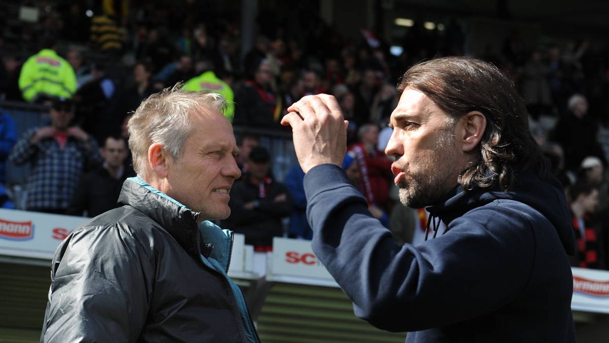 Zwischen dem SC Freiburg und dem FSV Mainz 05 geht es um Punkte gegen den Abstieg. SC-Trainer Christian Streich begrüßt FCV-Coach Martin Schmidt