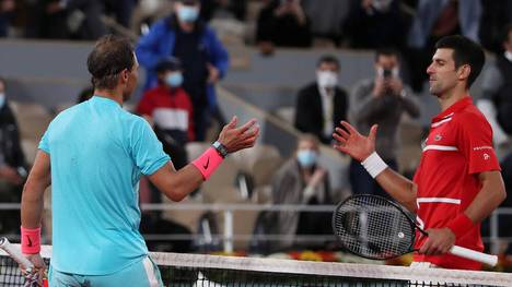 Rafael Nadal (l.) und Novak Djokovic (r.) können beide ins Halbfinale kommen