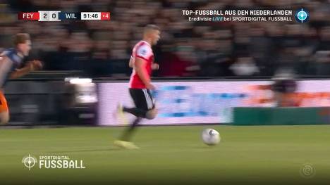 Feyenoord Rotterdam gewinnt 2:0 gegen Willem II Tilburg und setzt sich so weiter von den Verfolgern AZ Alkmaar und Twente Enschede ab.