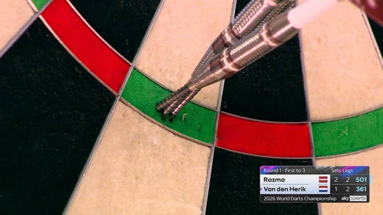 Sechs perfekte Darts! Lette lässt Ally Pally raunen | Darts-WM