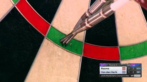 Madars Razma gewinnt sein Erstrundenspiel gegen Jamai van den Herik in einem engen Duell und schafft den Sprung in die nächste Runde. 