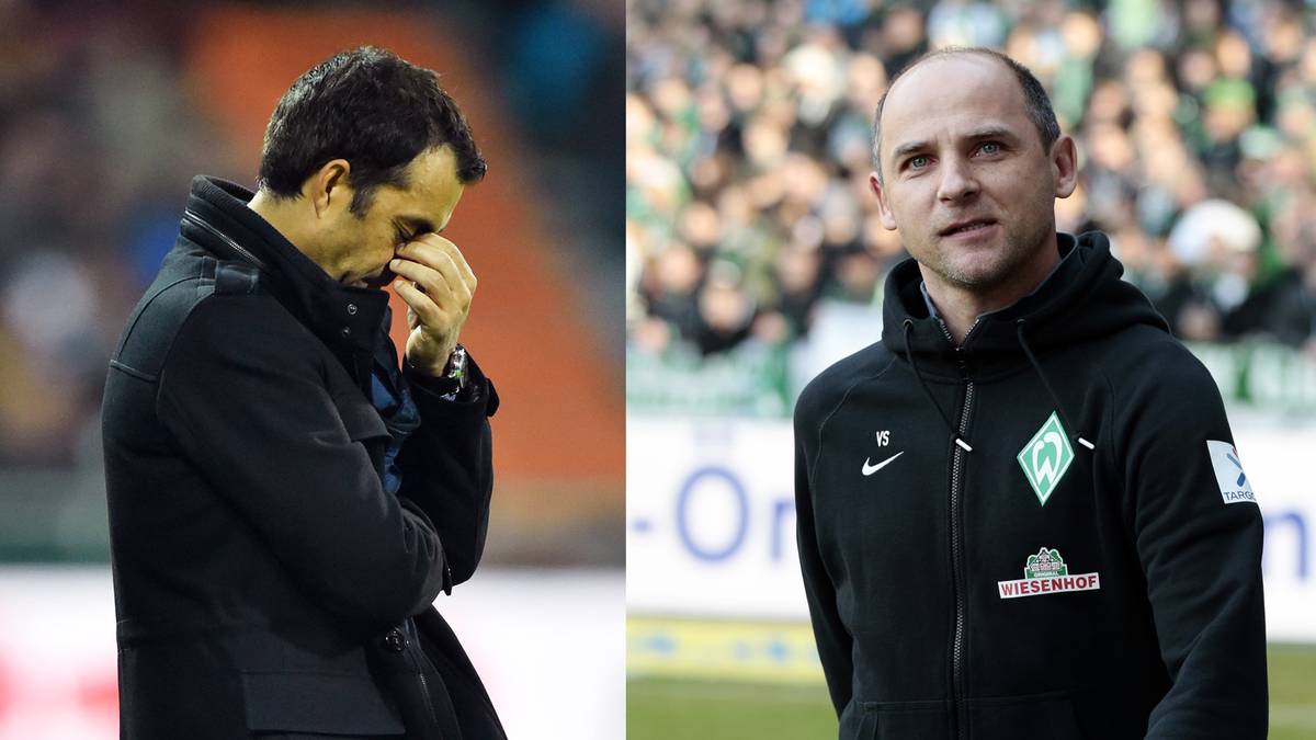 Werder Bremen: Robin Dutt (l.), bis 25. Oktober 2014 - Nachfolger: Viktor Skripnik