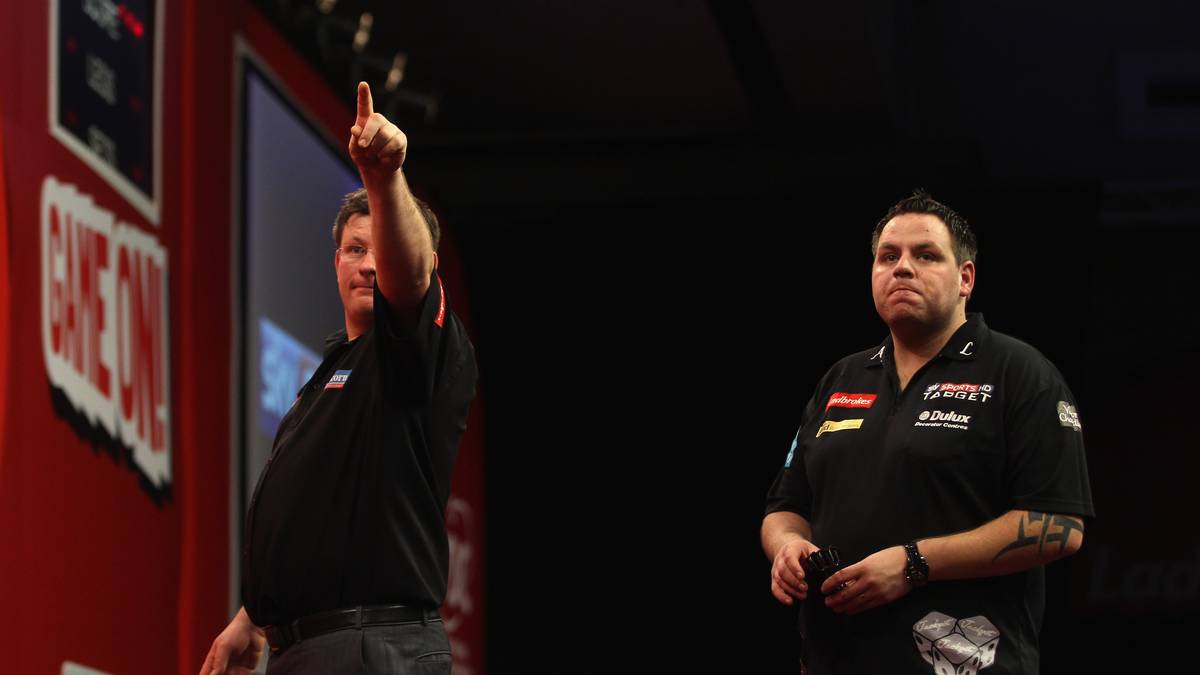 PLATZ 11: ADRIAN LEWIS vs. JAMES WADE (2012) - Im WM-Halbfinale 2012 liegt Adrian Lewis gegen Landsmann James Wade aussichtslos mit 0:5 zurück