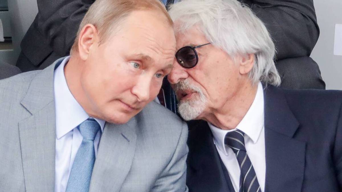 Wladimir Putin und Bernie Ecclestone beim Russland-GP 2018