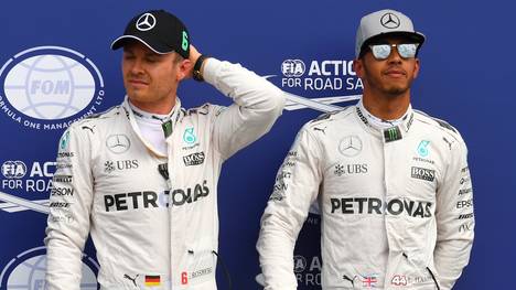 Nico Rosberg (l.) und Lewis Hamilton streiten sich um den WM-Titel