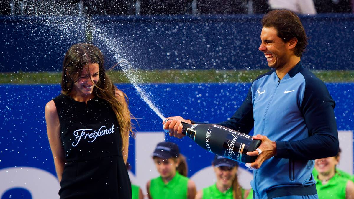 Rafael Nadal hatte sichtlich Spaß bei der Siegerehrung