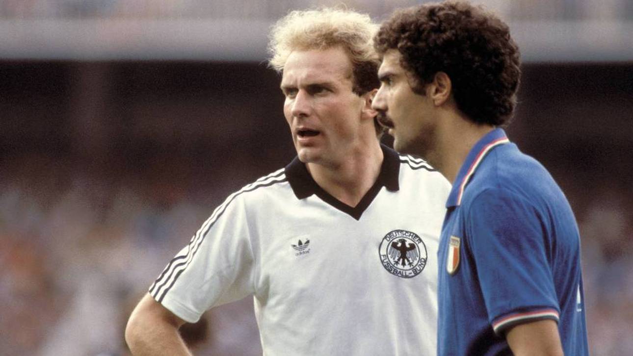 Karl-Heinz Rummenigge und Giuseppe Bergomi bei der WM 1982
