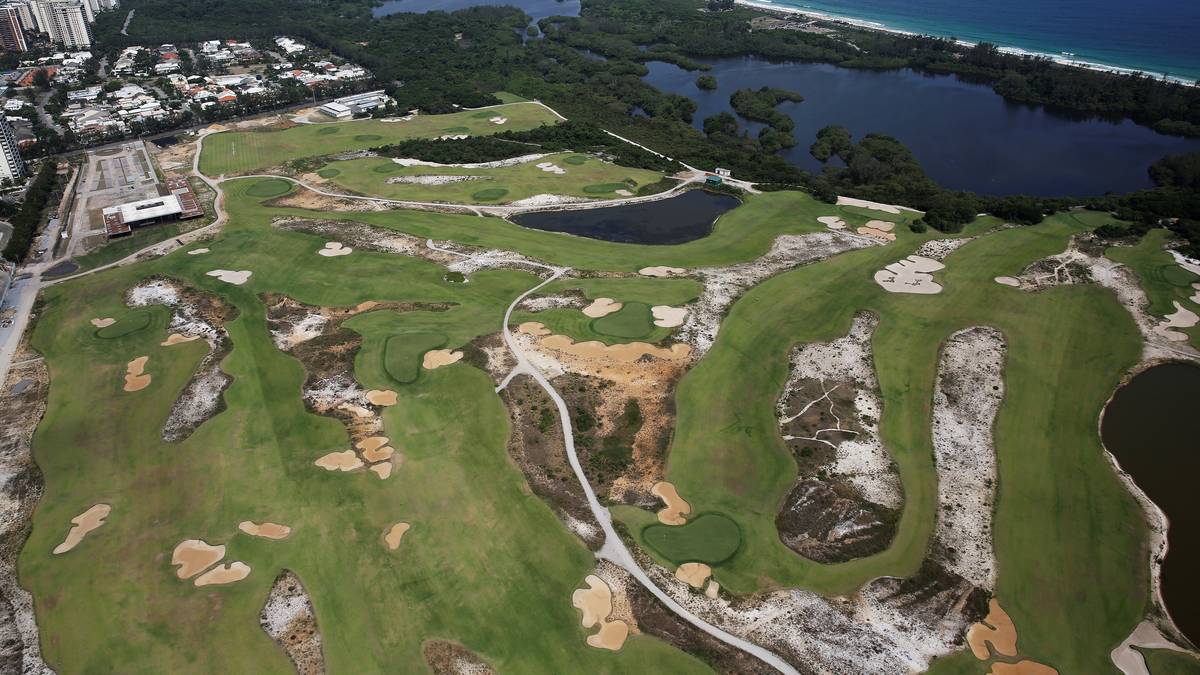 Für knapp 19 Millionen Euro wurde der Golfplatz vor den Spielen gebaut, jetzt ist hier keineswegs an das Spiel mit der kleinen weißen Kugel zu denken