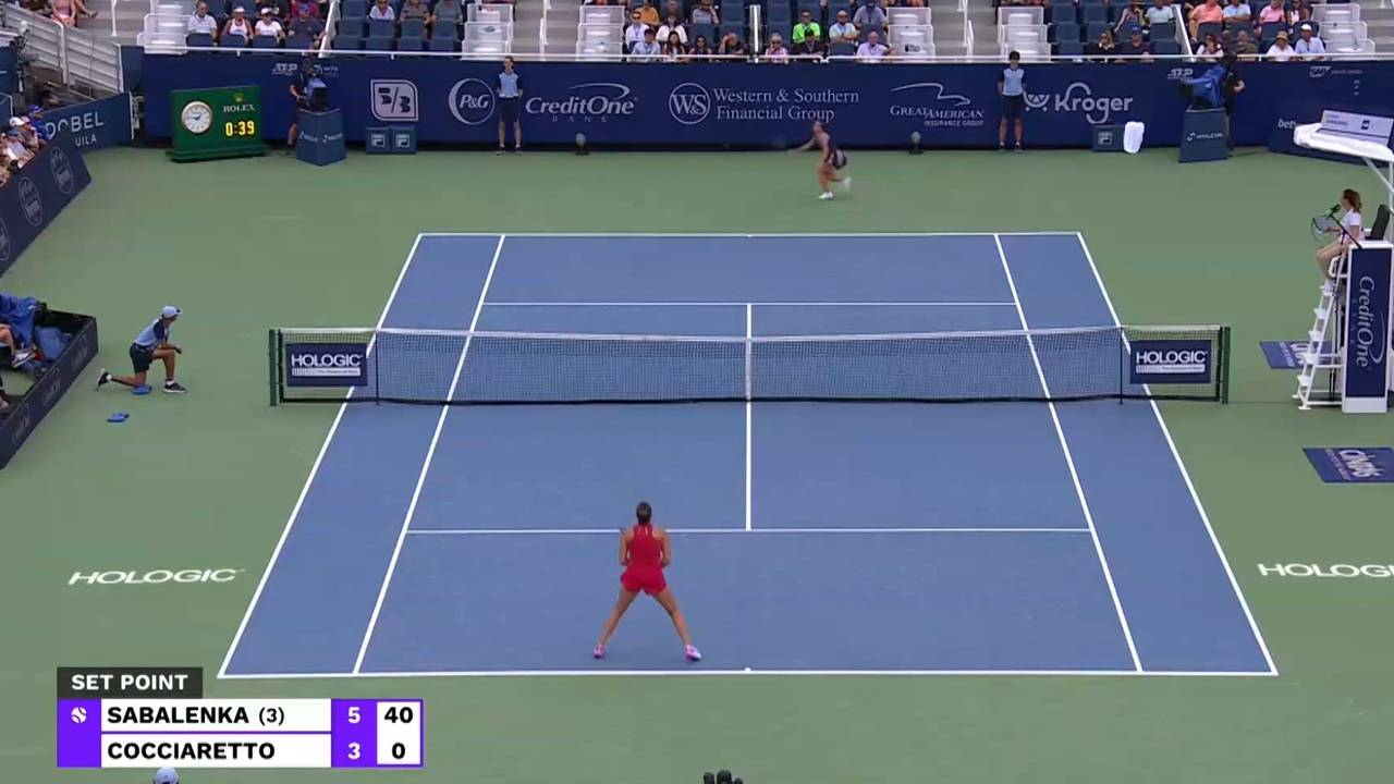 WTA in Cincinnati: Tennis-Ass Sabalenka eine Nummer zu groß für Cocciaretto