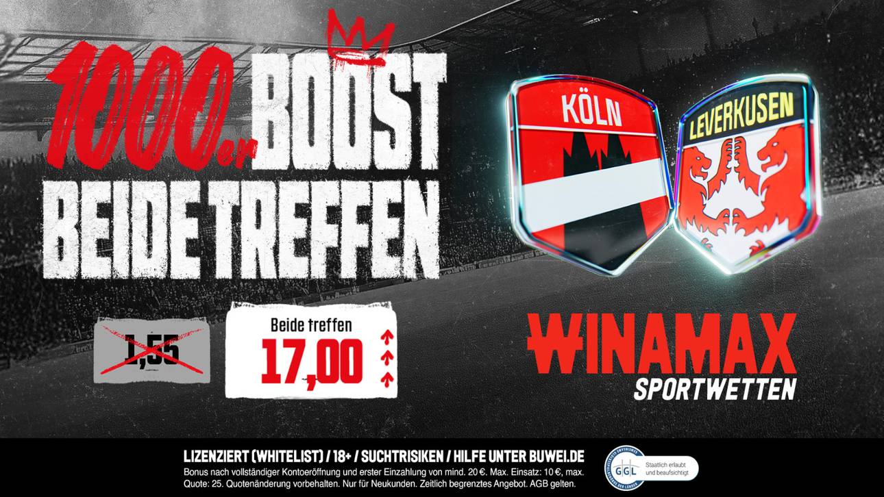 Winamax Quoten-Boost für Köln gegen Leverkusen am 25.05.