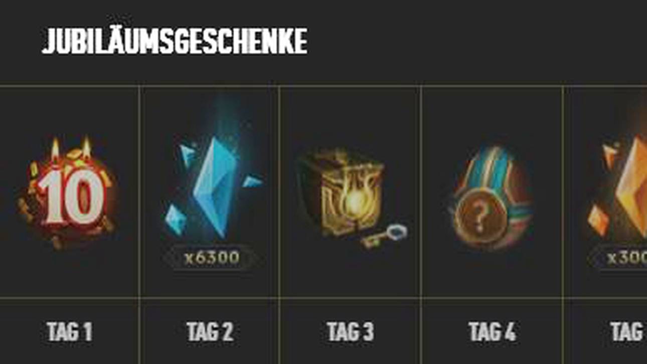 Riot Games verschenkt zum zehnjährigen League-of-Legends-Jubiläum täglich Ingame Items