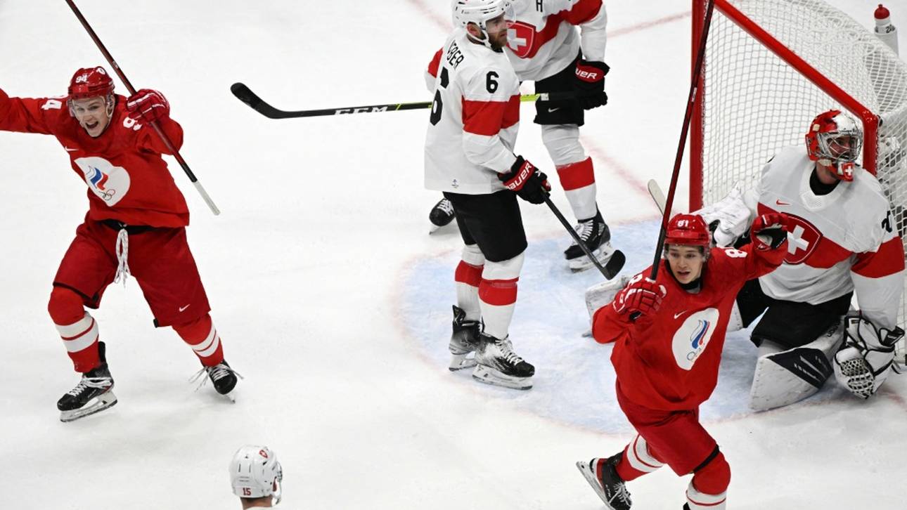Eishockey: Favorit Russland startet mit Sieg gegen die Schweiz