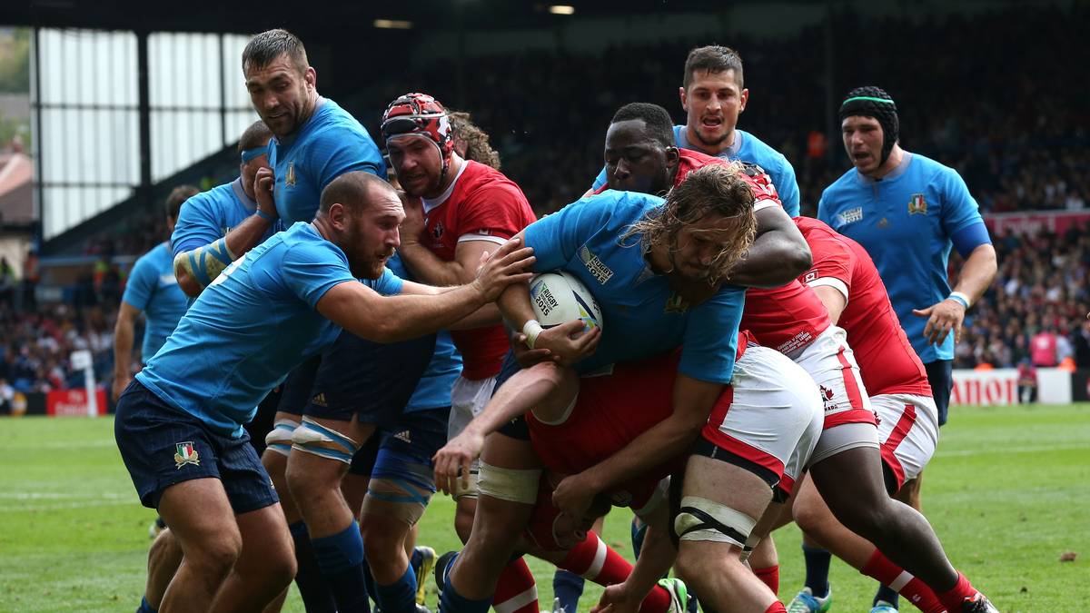 Die Rugby-WM 2015 ist mittlerweile über eine Woche alt. Drei Spiele stehen heute auf dem Programm. Zum Auftakt setzt sich Italien gegen Kanada mit 23:18 durch. SPORT1 zeigt die besten Bilder der Rugby-WM