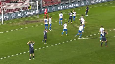 Die Highlights der Partie SV Wehen Wiesbaden - Hansa Rostock aus der 3. Liga im Video.