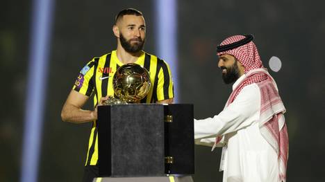 Karim Benzema bei seiner Vorstellung in Jeddah