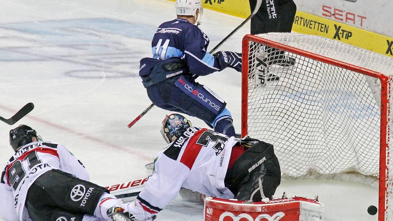 Clark Hamburg Freezers Kölner Haie Tor