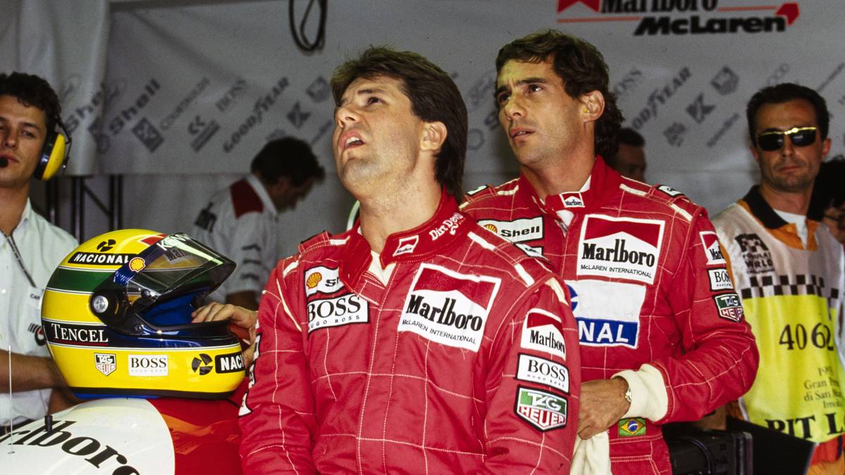 Michael Andretti (l.) war 1993 in der Formel 1 Teamkollege von Ayrton Senna