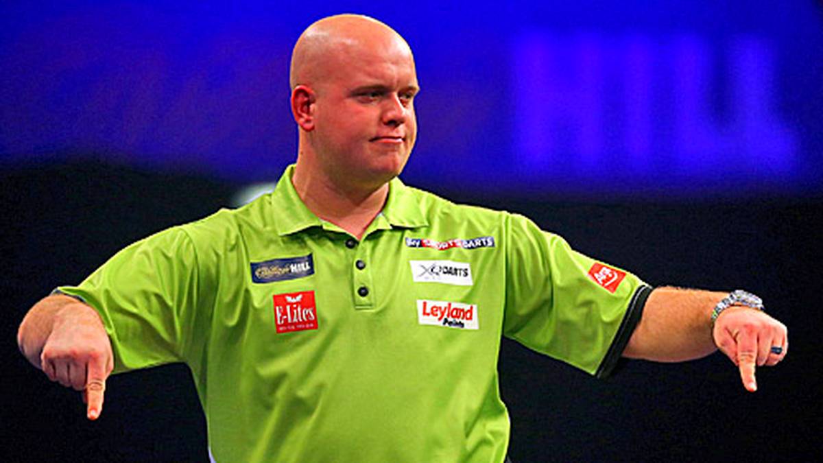 Und er lässt es auch krachen: Van Gerwen stellt die beste Turnierleistung auf. Das Viertelfinale beendet er mit dem höchsten möglichen Finish: Der 170. Danach markiert er sein Revier - und fliegt raus. Im Halbfinale ist Schluss