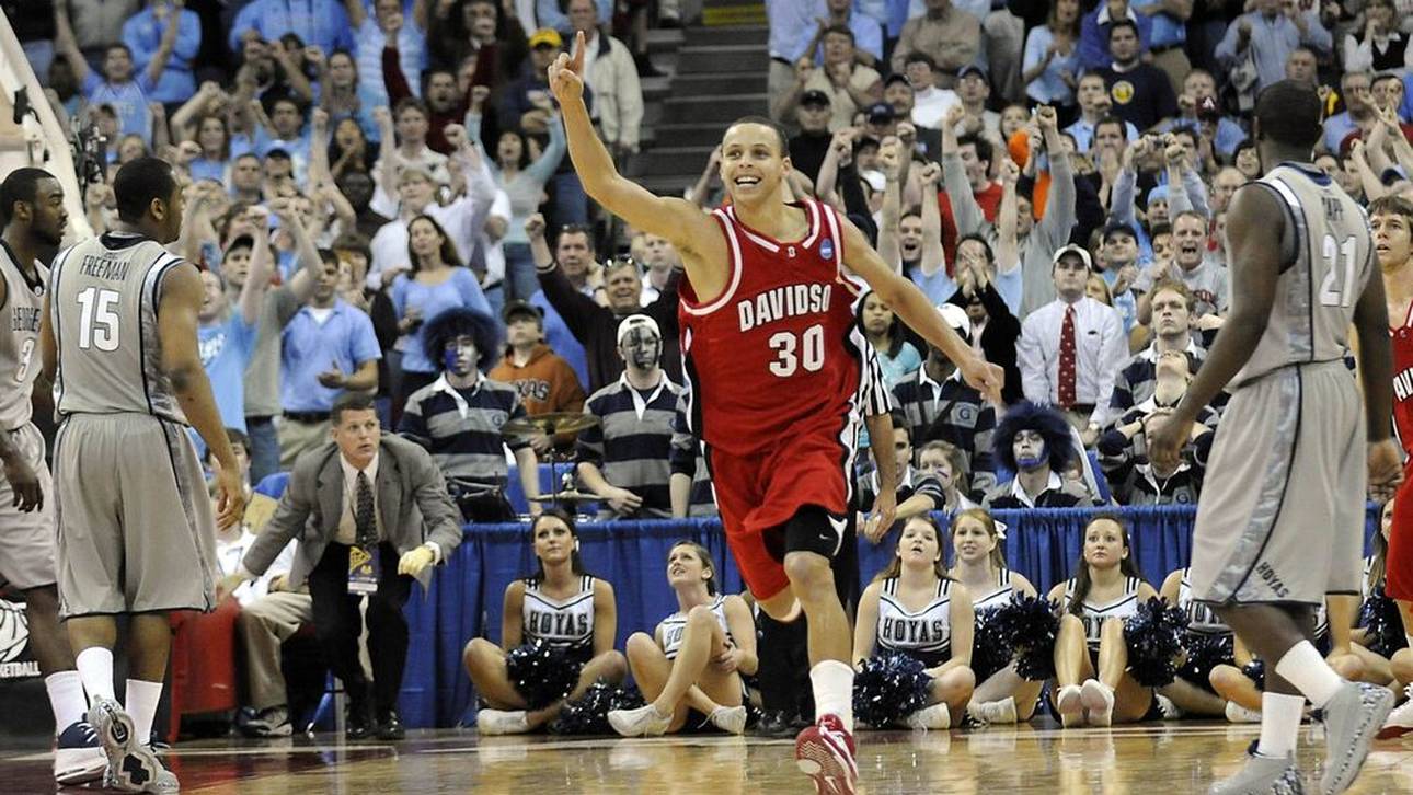 Stephen Curry nach dem Erfolg mit Davidson gegen Georgetown