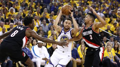 NBA, Playoffs: Golden State Warriors schlagen Portland - Curry stark
