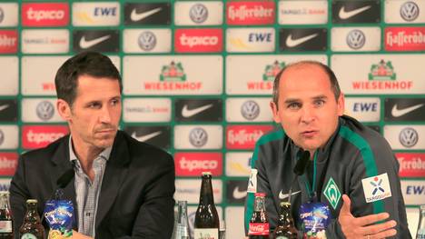 Das Werder-Duo Viktor Skripnik (r.) und Thomas Eichin