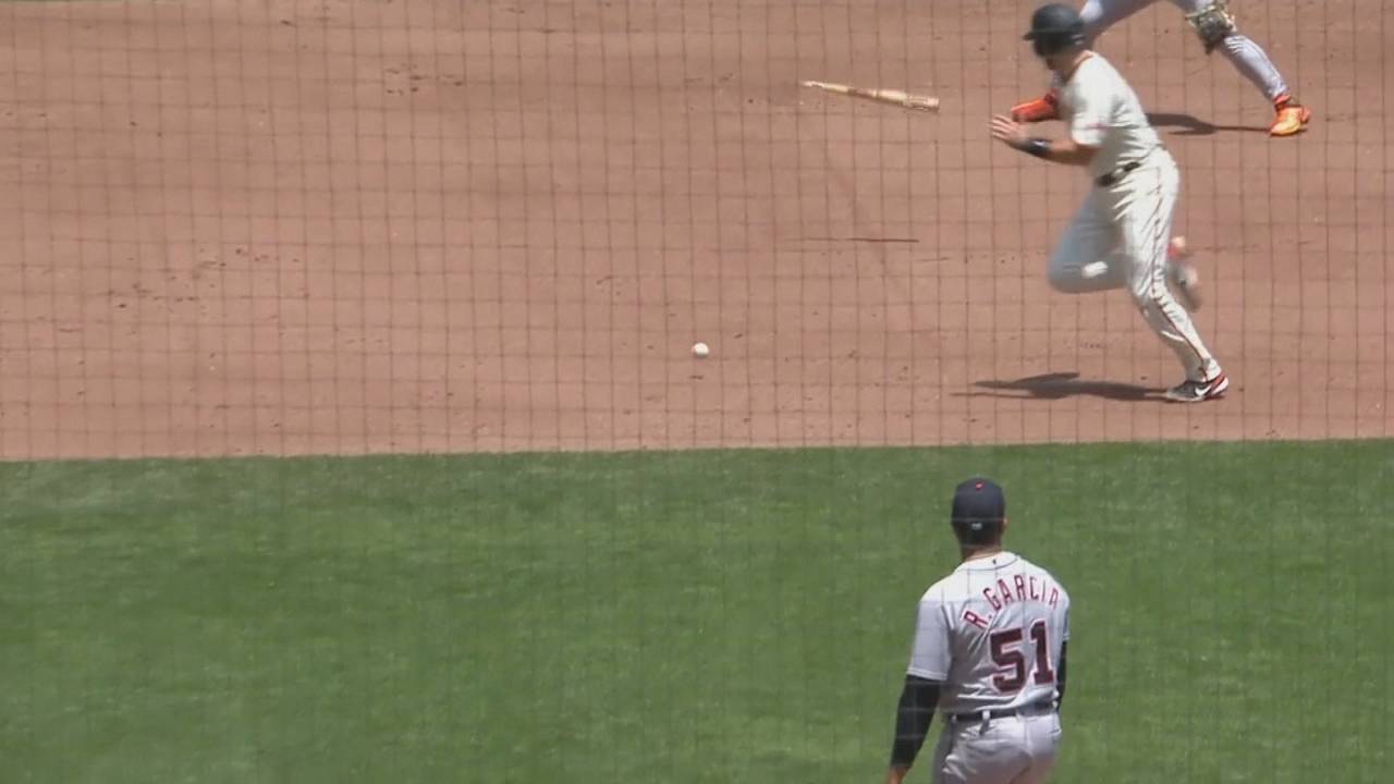 MLB: Schlägerbruch beim Spiel zwischen San Francisco Giants und Detroit Tigers