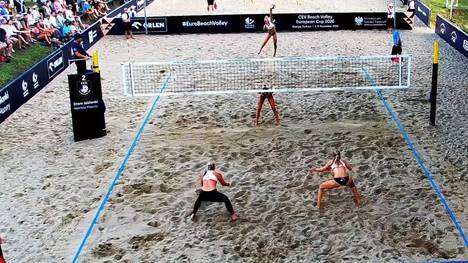 Louisa Lippmann und Melanie Paul sind erfolgreich in die Beachvolleyball-EM gestartet. Sie setzen sich deutlich gegen das Duo aus Litauen durch.